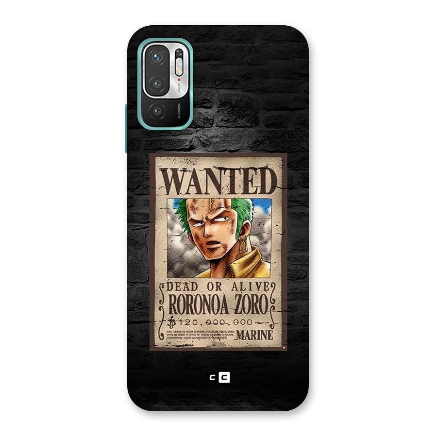 Zoro Wanted Back Case for Redmi Note 10T 5G