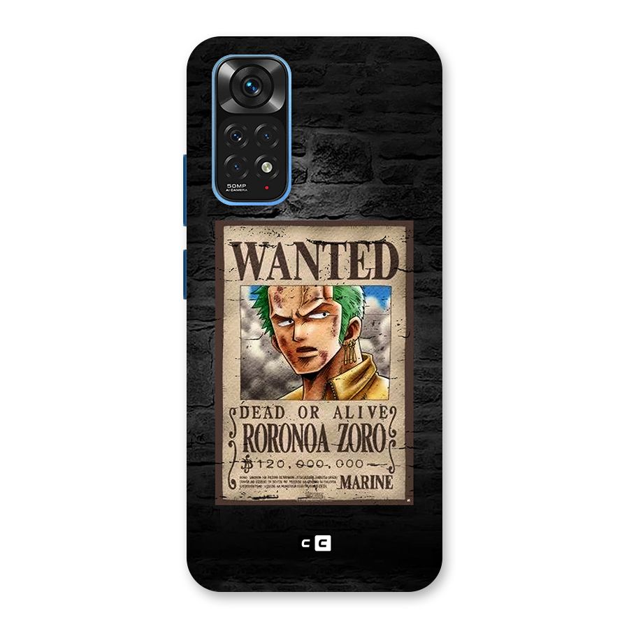 Zoro Wanted Back Case for Redmi Note 11S