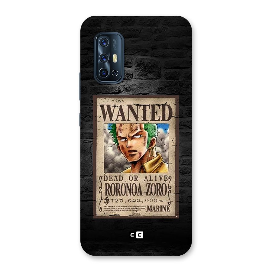 Zoro Wanted Back Case for Vivo V17