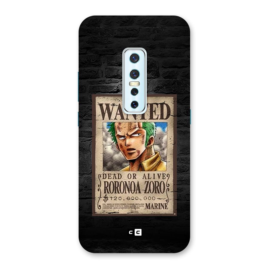 Zoro Wanted Back Case for Vivo V17 Pro