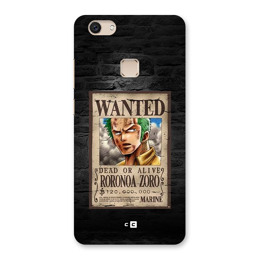 Zoro Wanted Back Case for Vivo V7