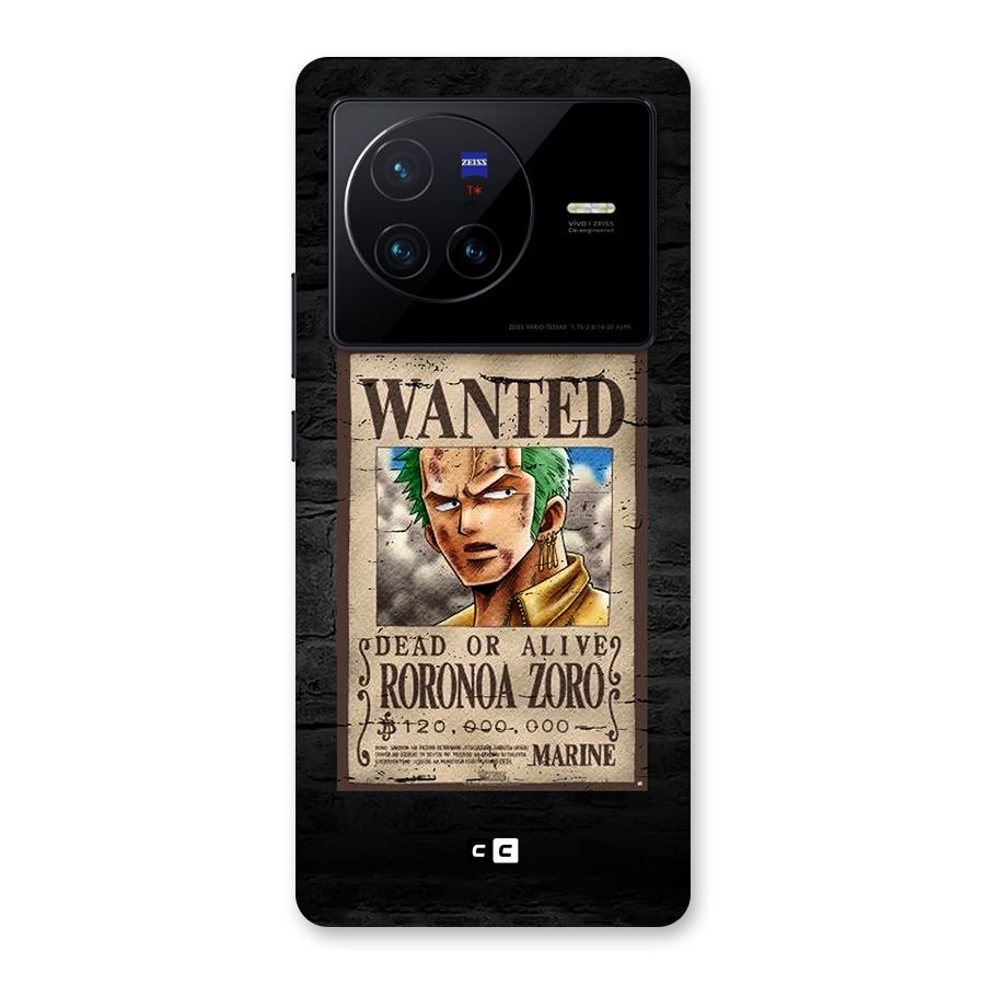 Zoro Wanted Back Case for Vivo X80