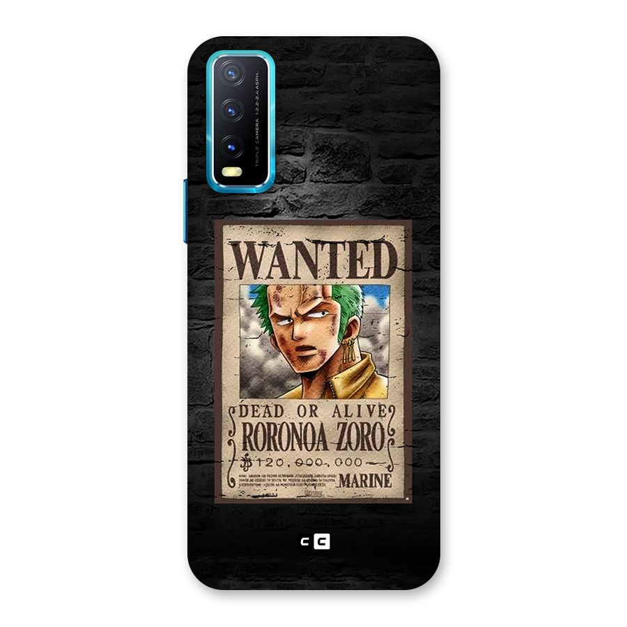 Zoro Wanted Back Case for Vivo Y20G
