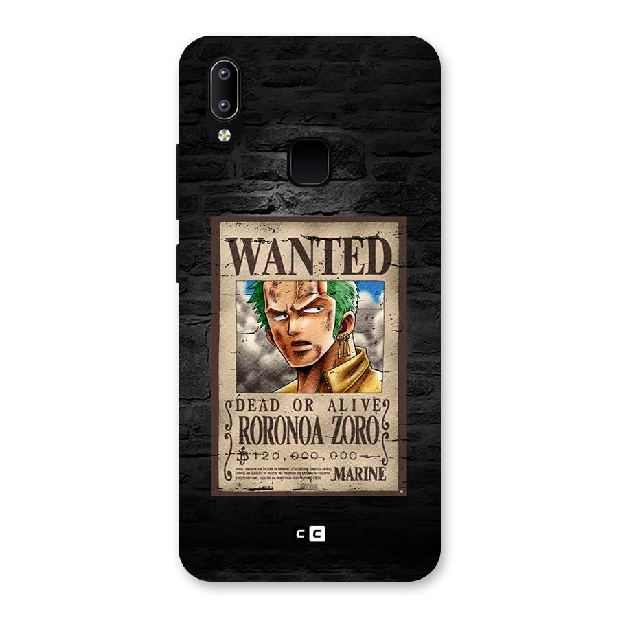 Zoro Wanted Back Case for Vivo Y93