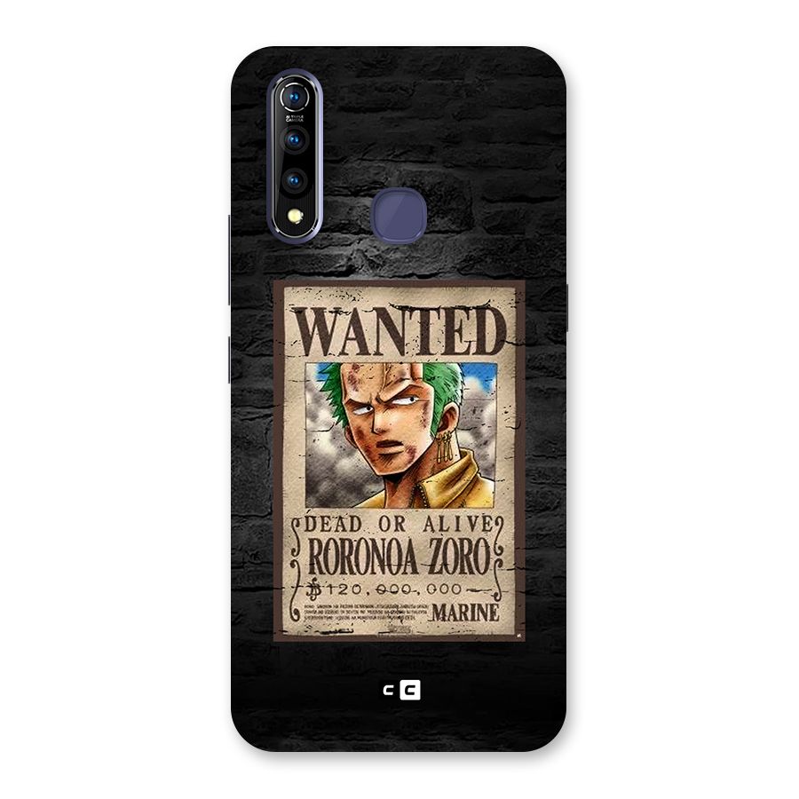 Zoro Wanted Back Case for Vivo Z1 Pro