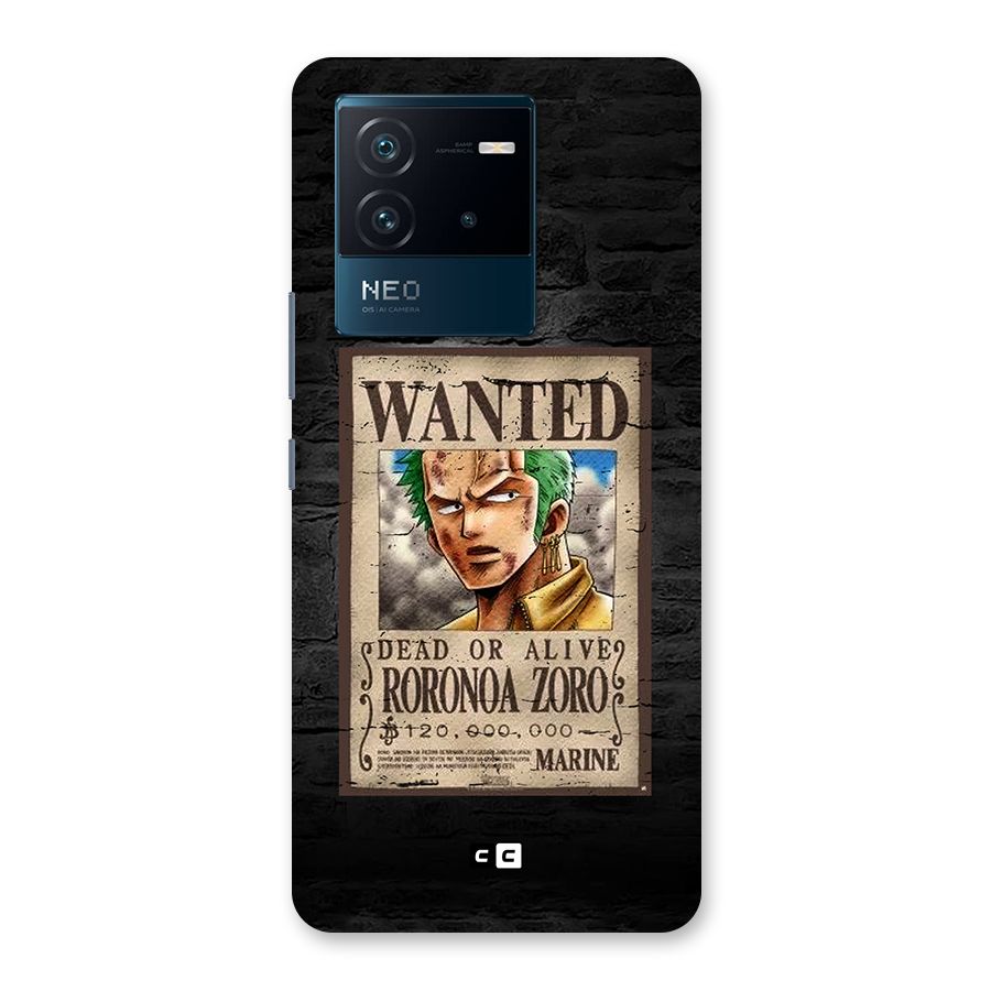 Zoro Wanted Back Case for Vivo iQOO Neo 6 5G