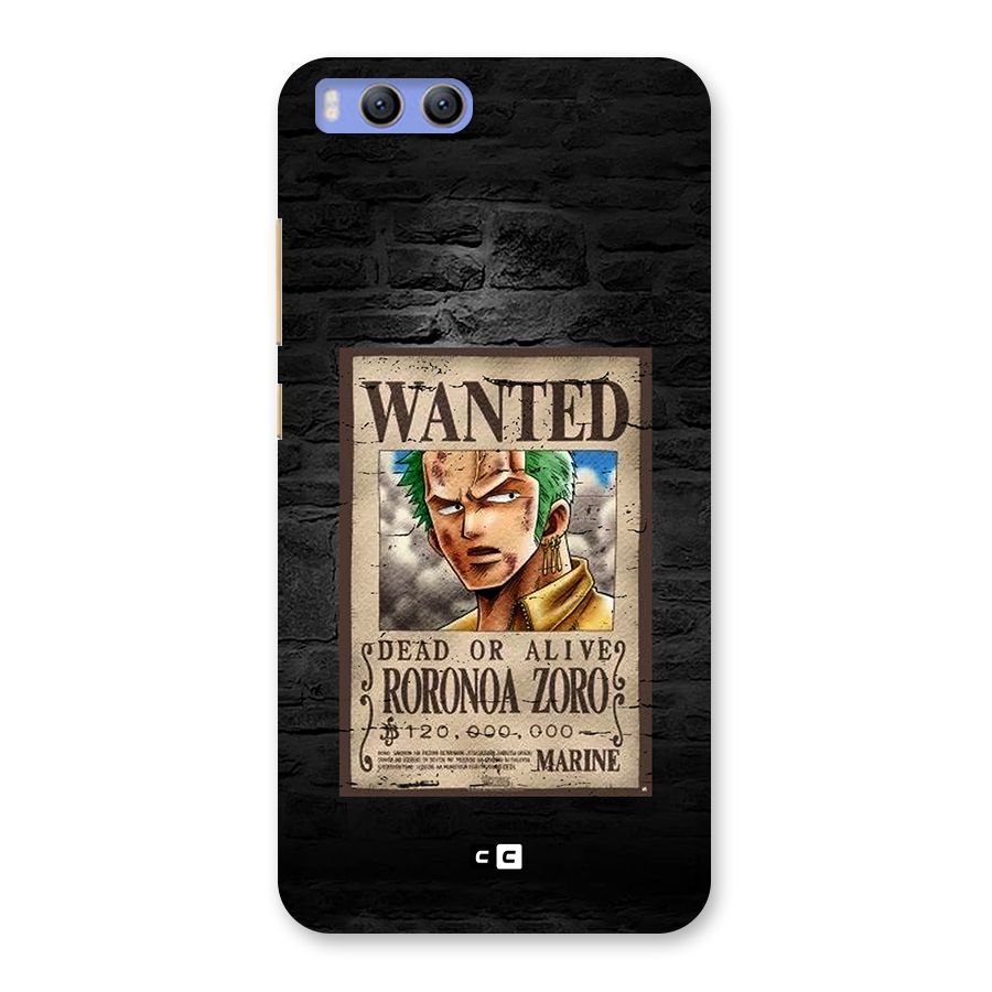 Zoro Wanted Back Case for Xiaomi Mi 6