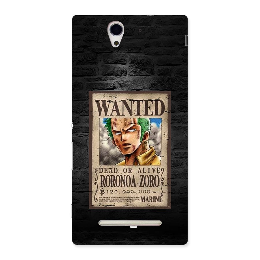 Zoro Wanted Back Case for Xperia C3