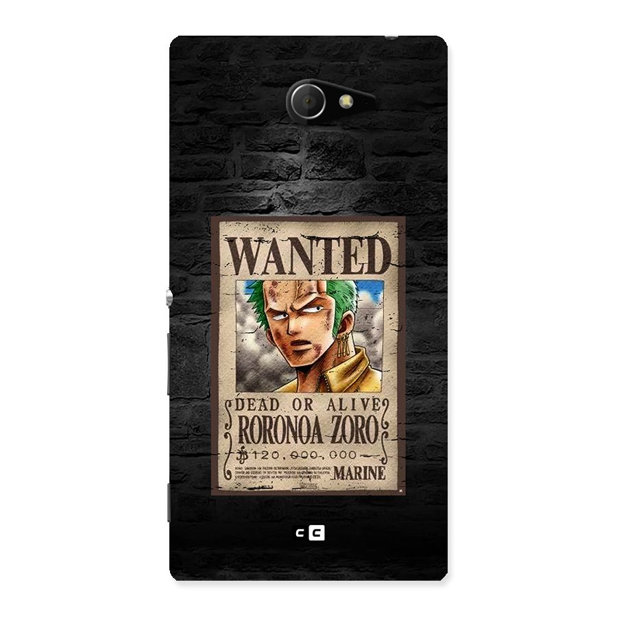 Zoro Wanted Back Case for Xperia M2