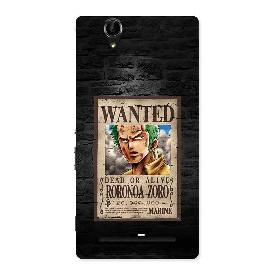 Zoro Wanted Back Case for Xperia T2