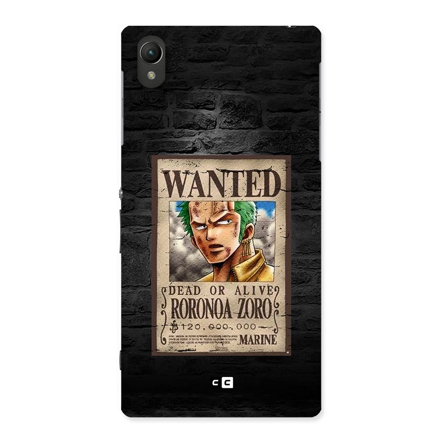 Zoro Wanted Back Case for Xperia Z1