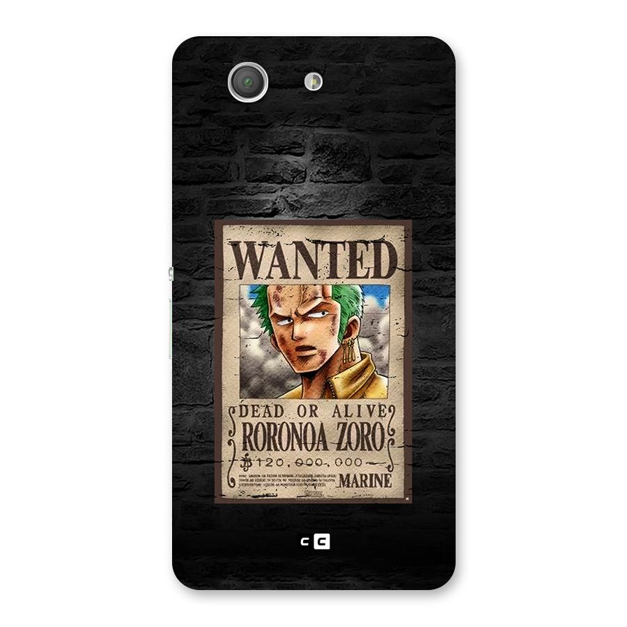 Zoro Wanted Back Case for Xperia Z3 Compact