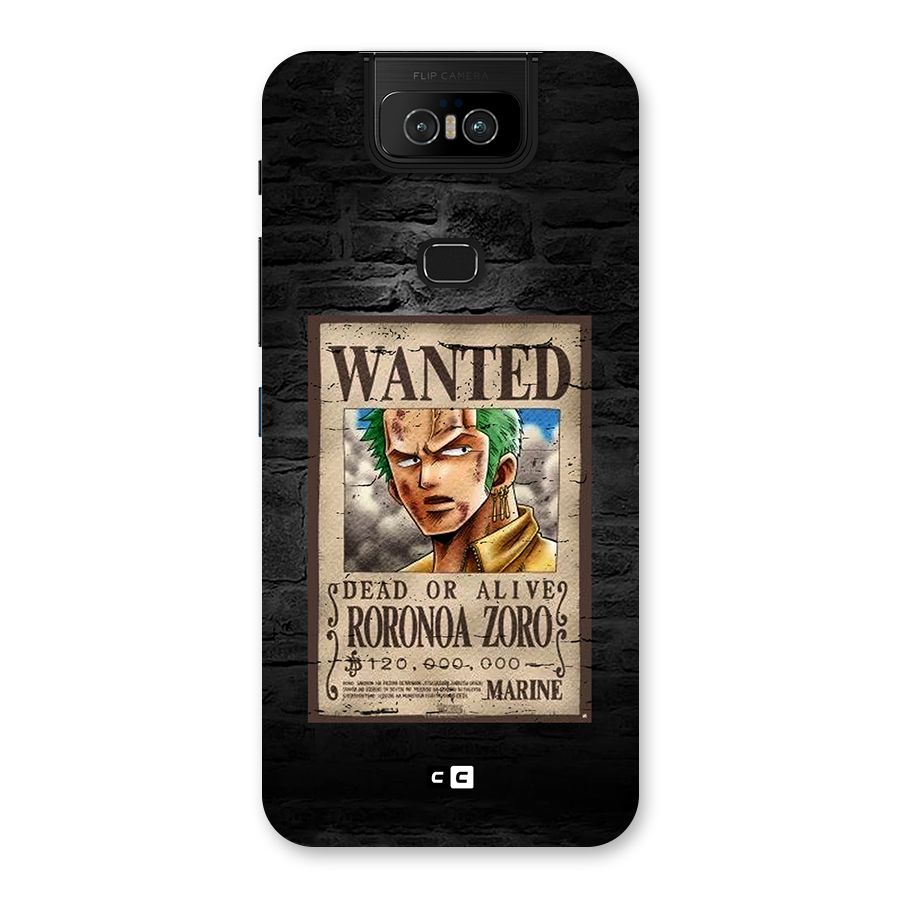 Zoro Wanted Back Case for Zenfone 6z