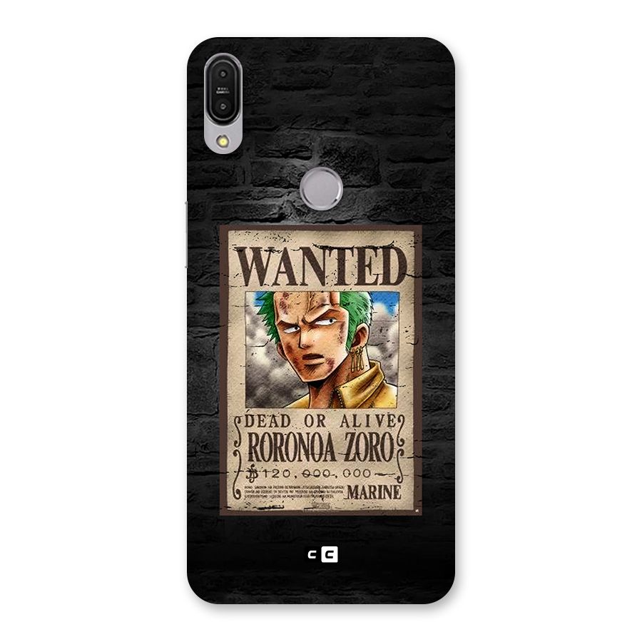 Zoro Wanted Back Case for Zenfone Max Pro M1