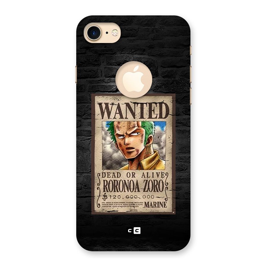 Zoro Wanted Back Case for iPhone 7 Logo Cut