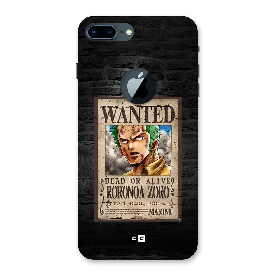 Zoro Wanted Back Case for iPhone 7 Plus Logo Cut