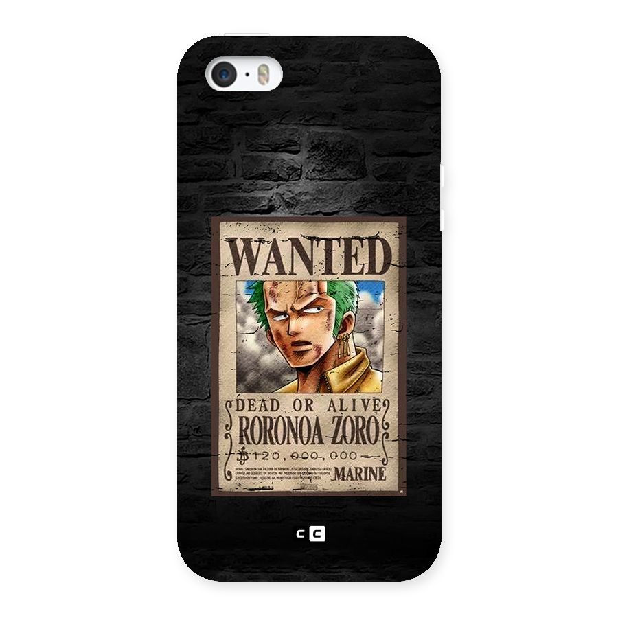 Zoro Wanted Back Case for iPhone SE 2016