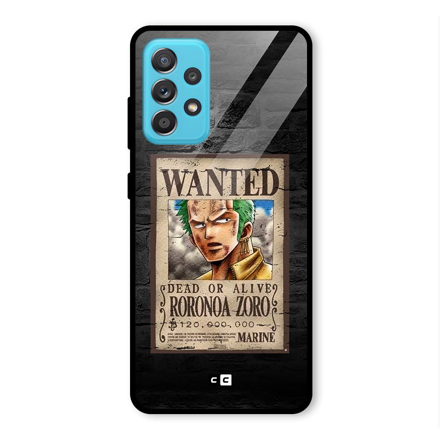 Zoro Wanted Glass Back Case for Galaxy A52