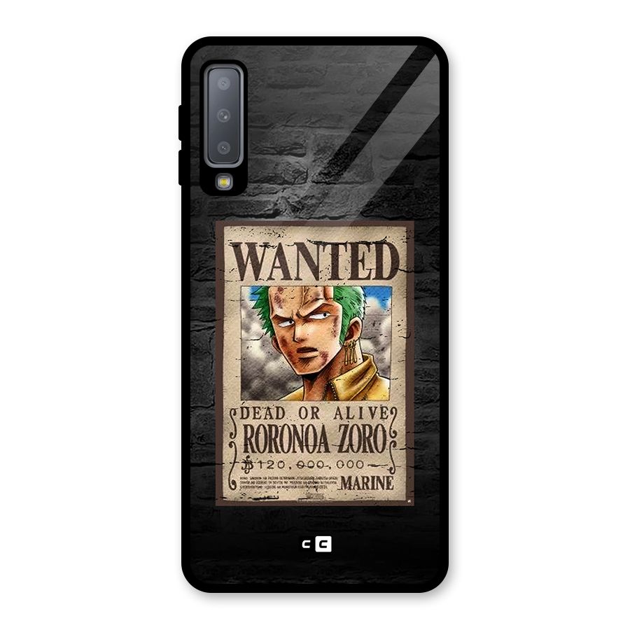 Zoro Wanted Glass Back Case for Galaxy A7 (2018)