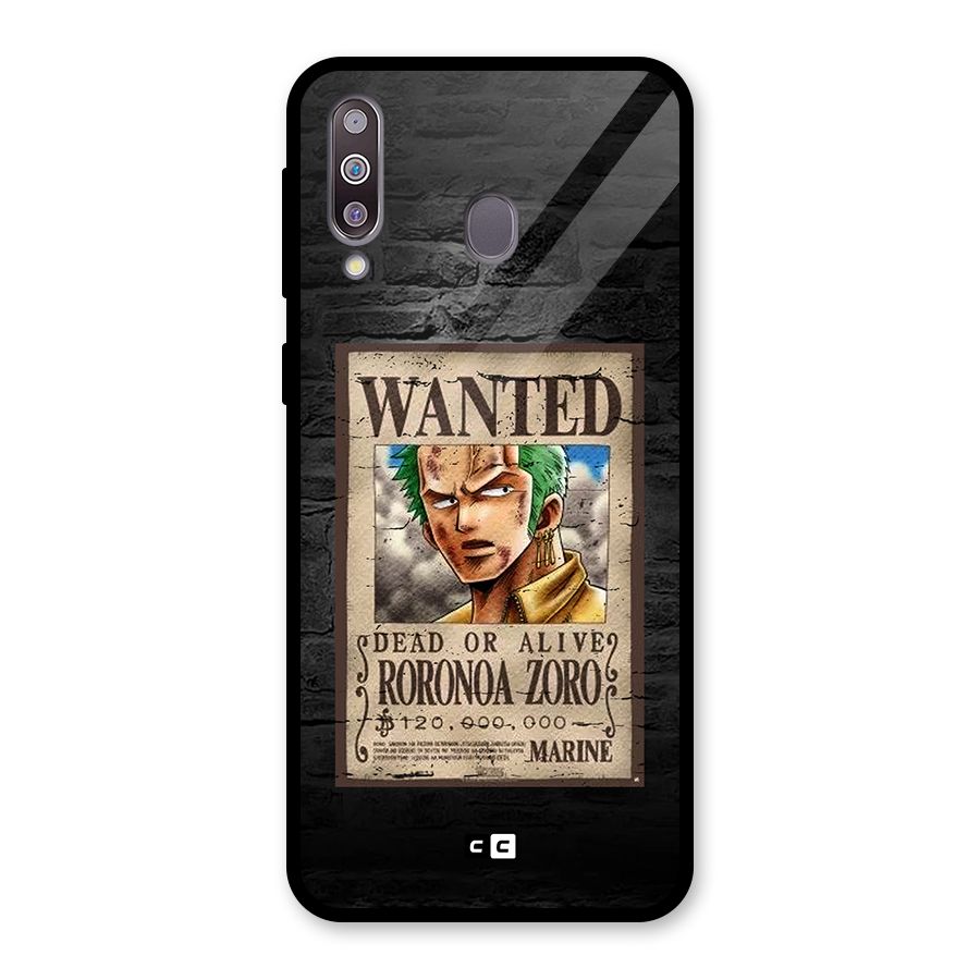 Zoro Wanted Glass Back Case for Galaxy M30