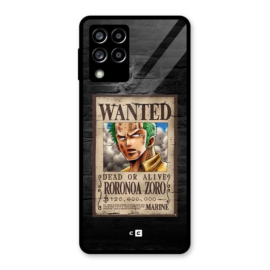 Zoro Wanted Glass Back Case for Galaxy M53 5G