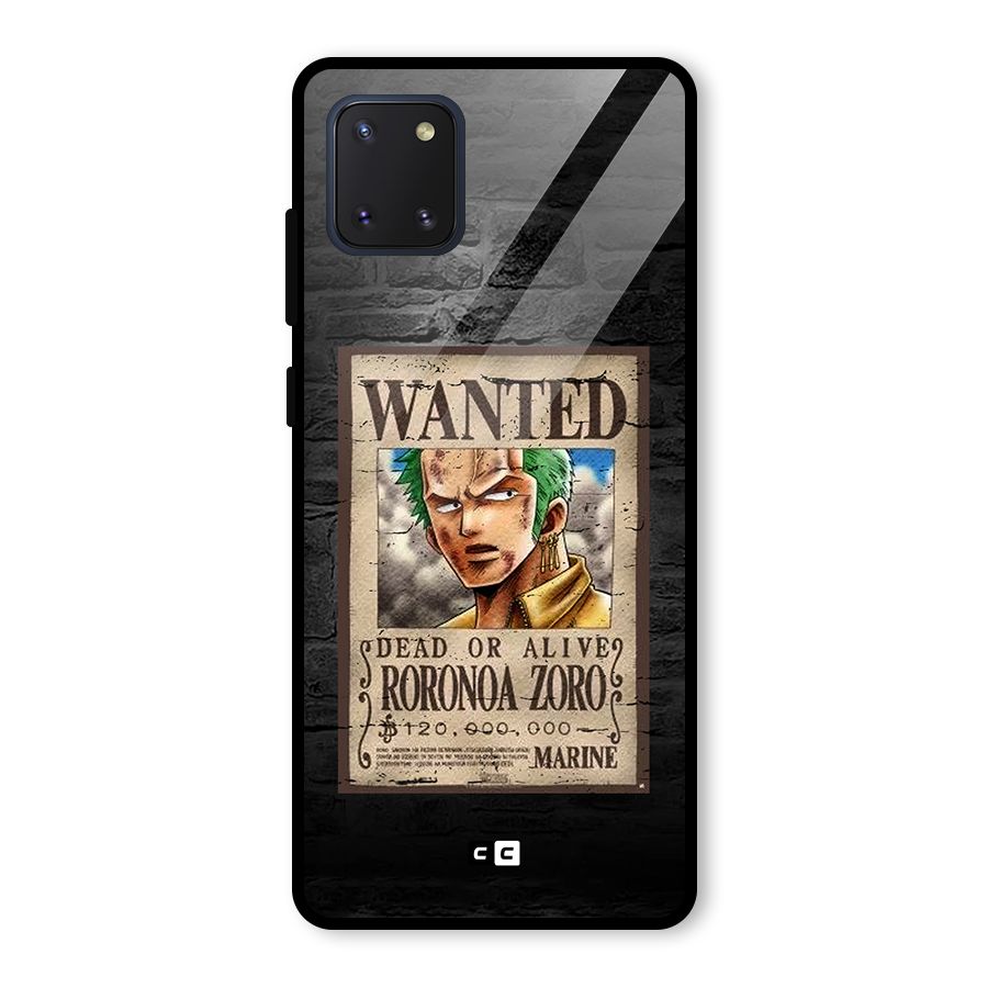 Zoro Wanted Glass Back Case for Galaxy Note 10 Lite