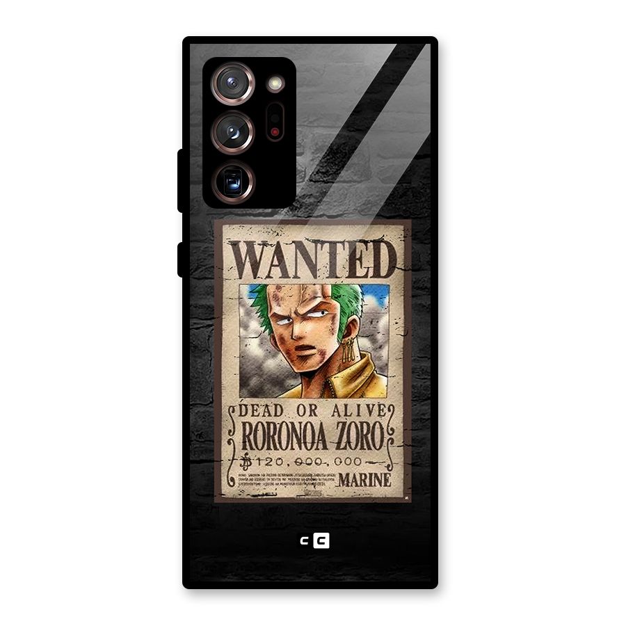 Zoro Wanted Glass Back Case for Galaxy Note 20 Ultra