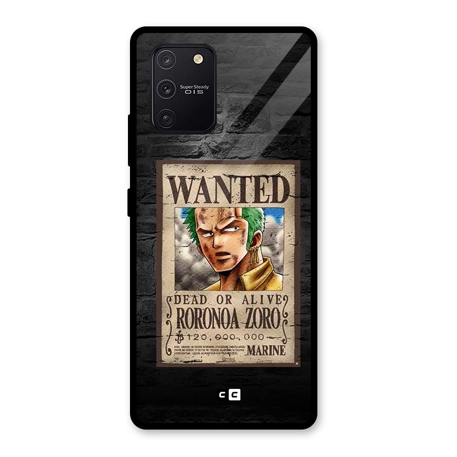 Zoro Wanted Glass Back Case for Galaxy S10 Lite