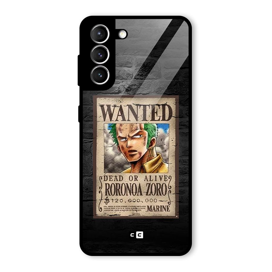 Zoro Wanted Glass Back Case for Galaxy S21 5G