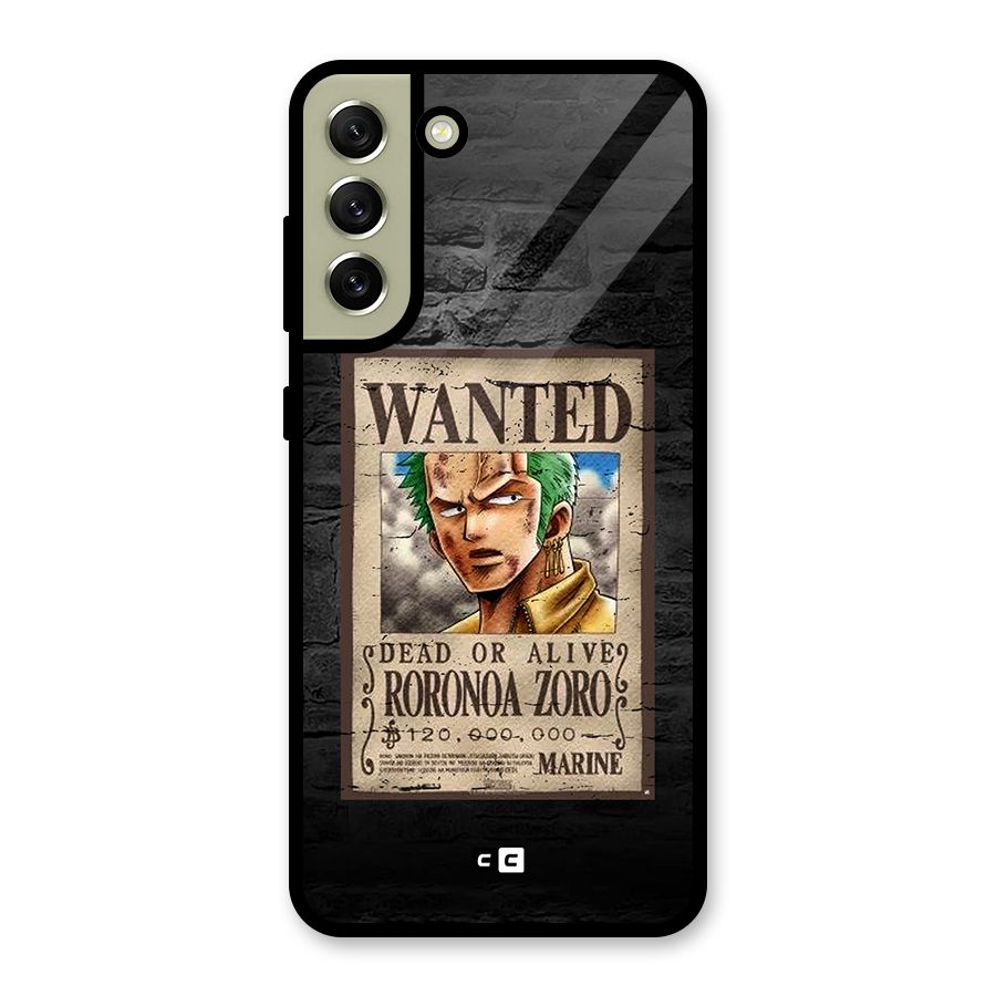 Zoro Wanted Glass Back Case for Galaxy S21 FE 5G