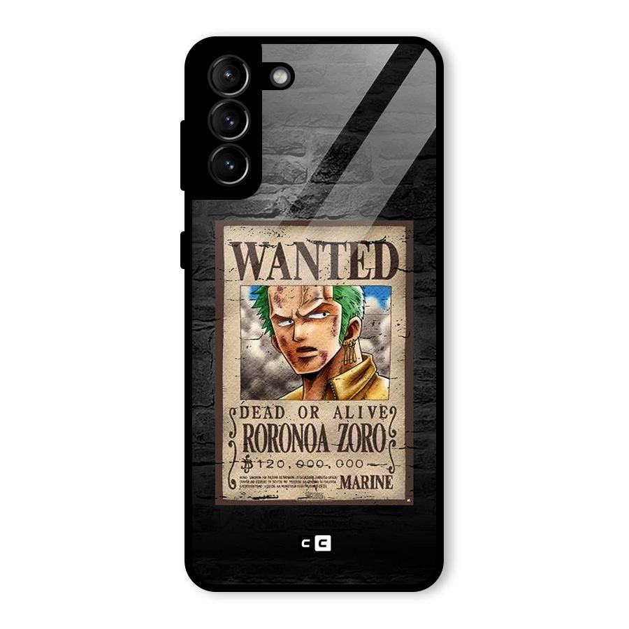 Zoro Wanted Glass Back Case for Galaxy S21 Plus