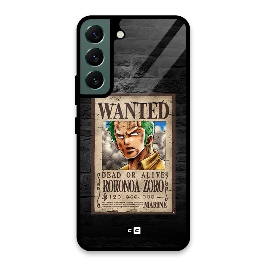 Zoro Wanted Glass Back Case for Galaxy S22 5G