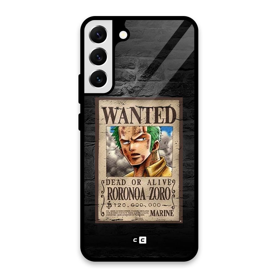 Zoro Wanted Glass Back Case for Galaxy S22 Plus 5G