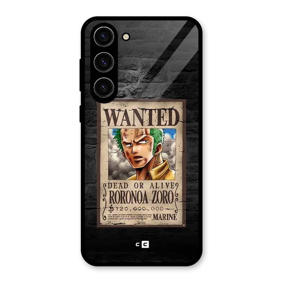 Zoro Wanted Glass Back Case for Galaxy S23 Plus