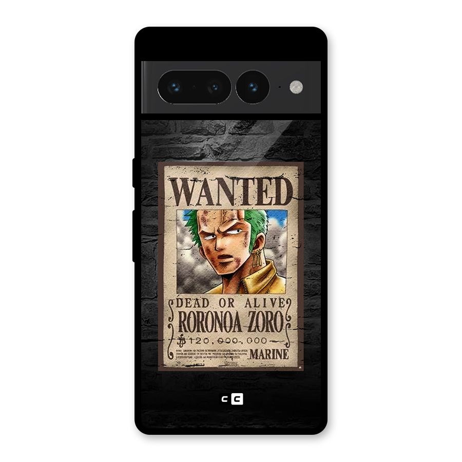 Zoro Wanted Glass Back Case for Google Pixel 7 Pro