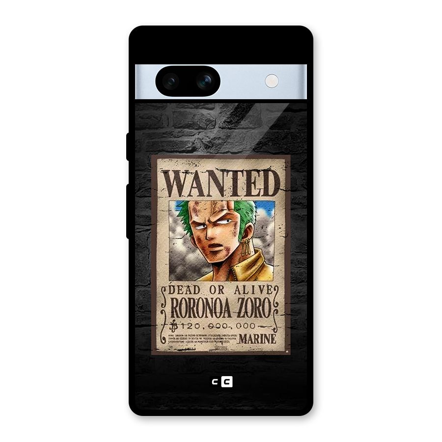 Zoro Wanted Glass Back Case for Google Pixel 7a