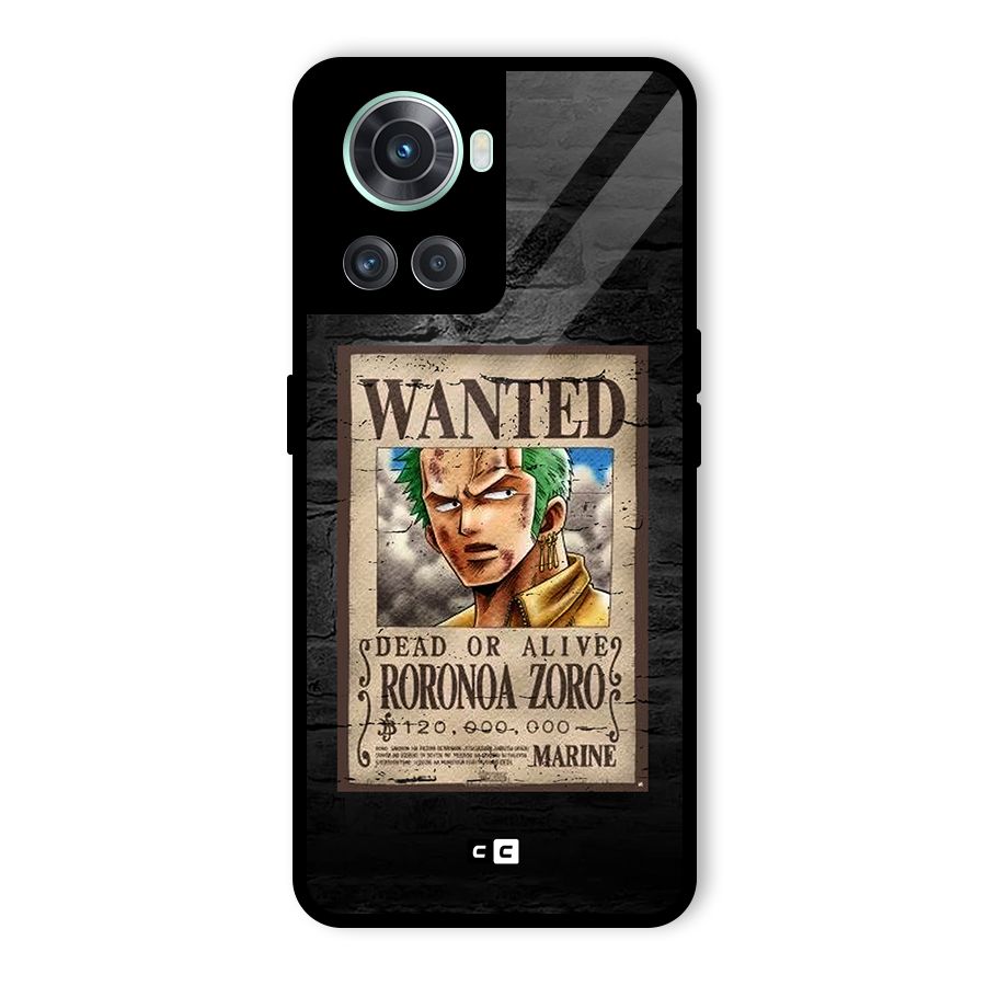 Zoro Wanted Glass Back Case for OnePlus 10R