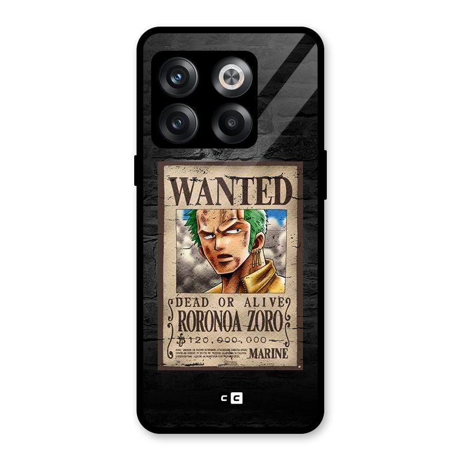 Zoro Wanted Glass Back Case for OnePlus 10T