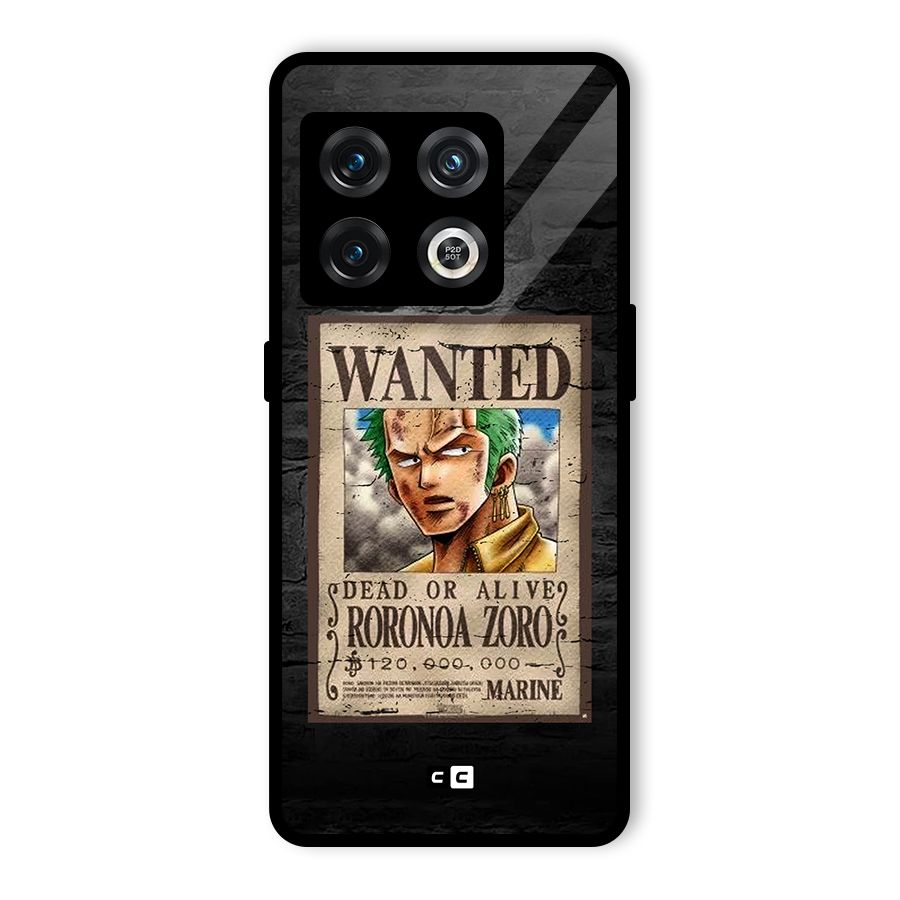 Zoro Wanted Glass Back Case for OnePlus 10 Pro 5G