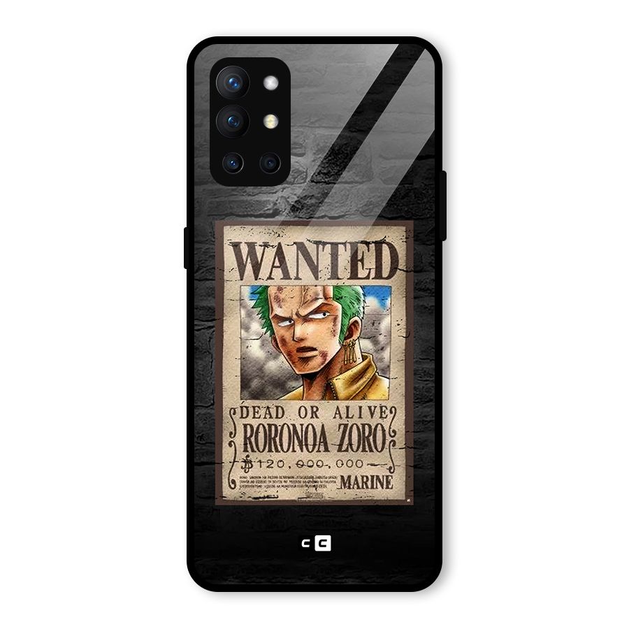 Zoro Wanted Glass Back Case for OnePlus 9R