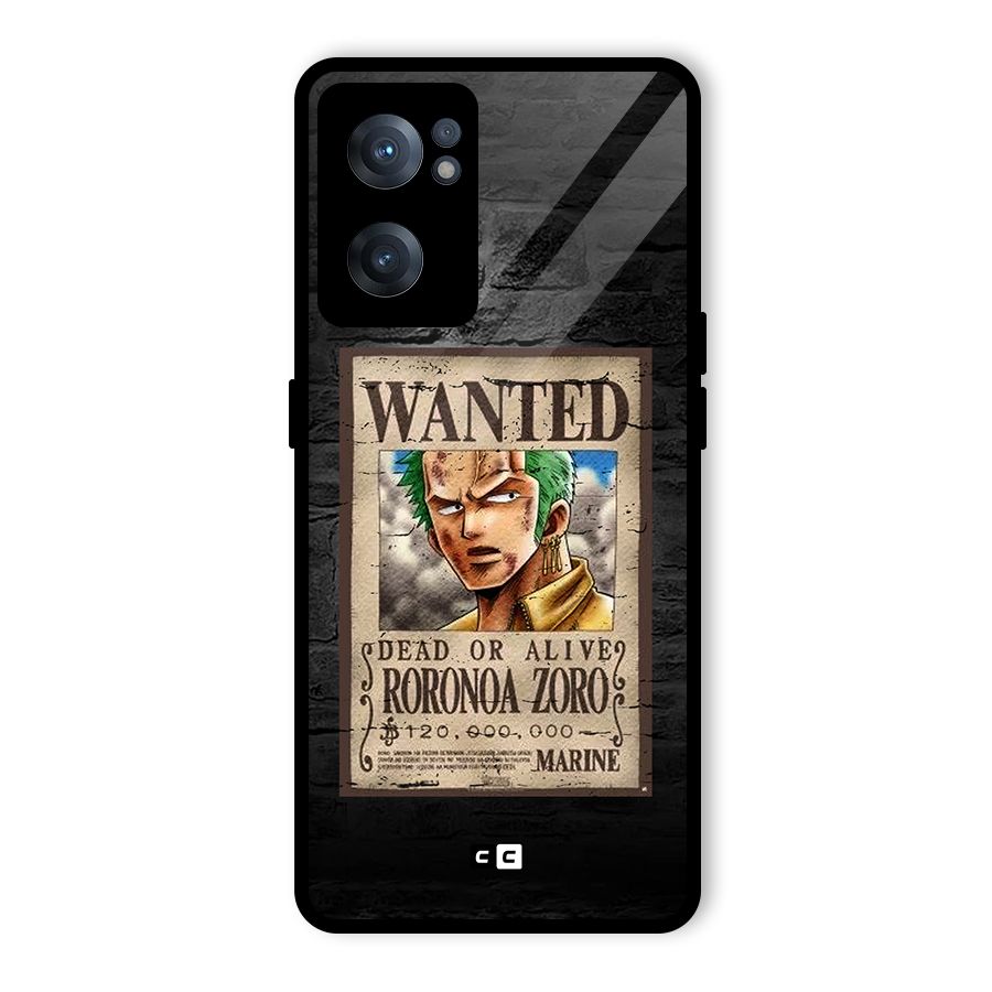 Zoro Wanted Glass Back Case for OnePlus Nord CE 2 5G