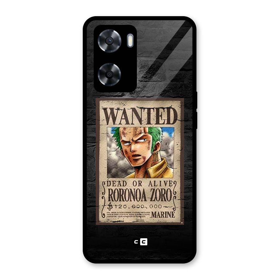 Zoro Wanted Glass Back Case for OnePlus Nord N20 SE