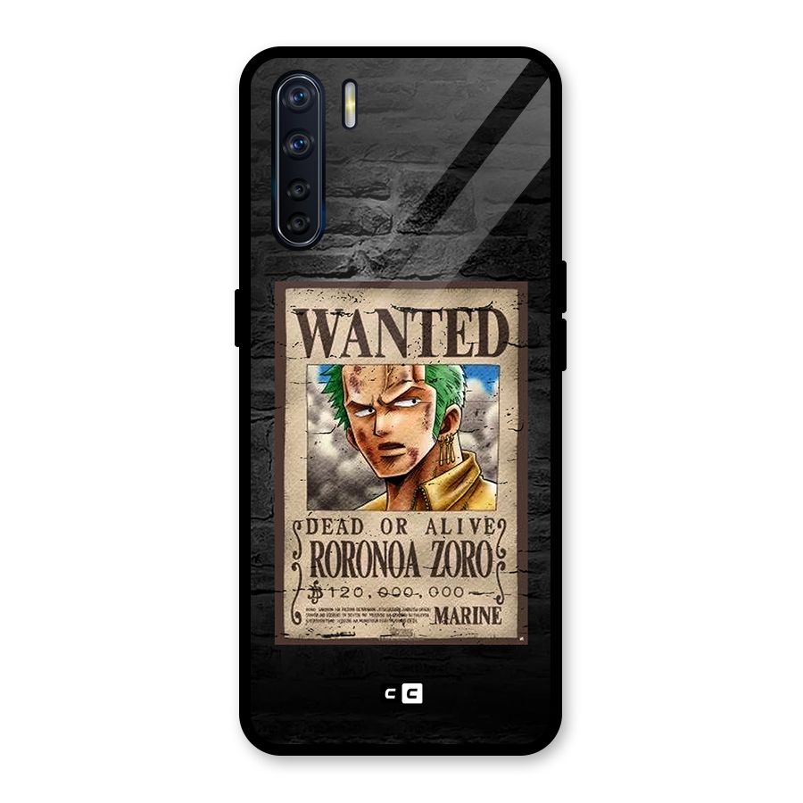 Zoro Wanted Glass Back Case for Oppo F15