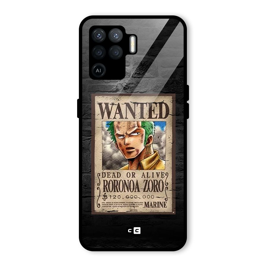 Zoro Wanted Glass Back Case for Oppo F19 Pro