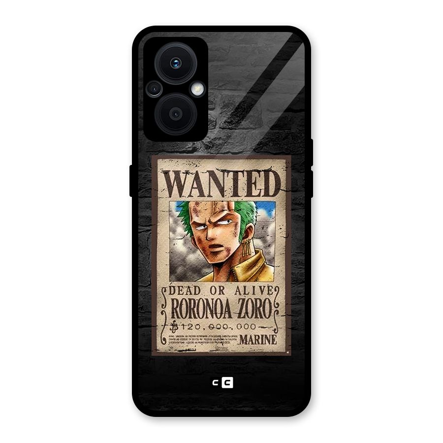Zoro Wanted Glass Back Case for Oppo F21s Pro 5G