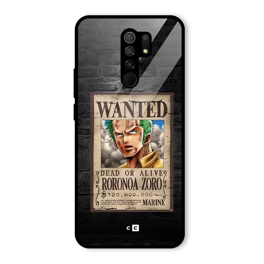 Zoro Wanted Glass Back Case for Poco M2