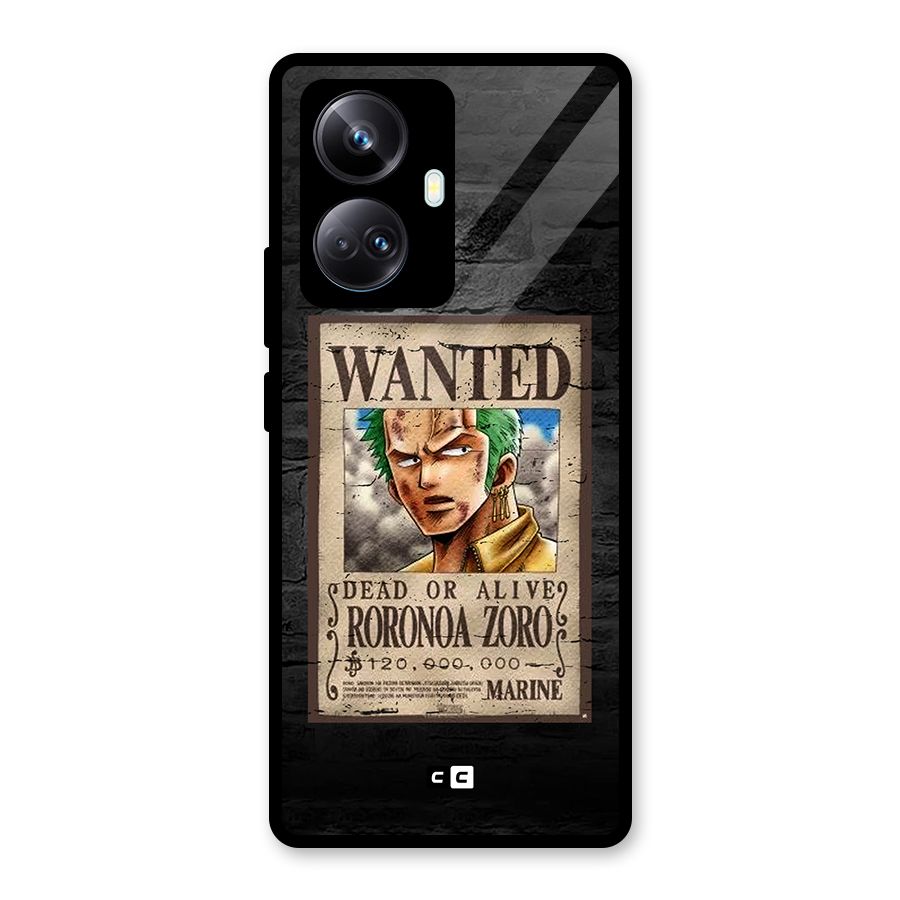 Zoro Wanted Glass Back Case for Realme 10 Pro Plus