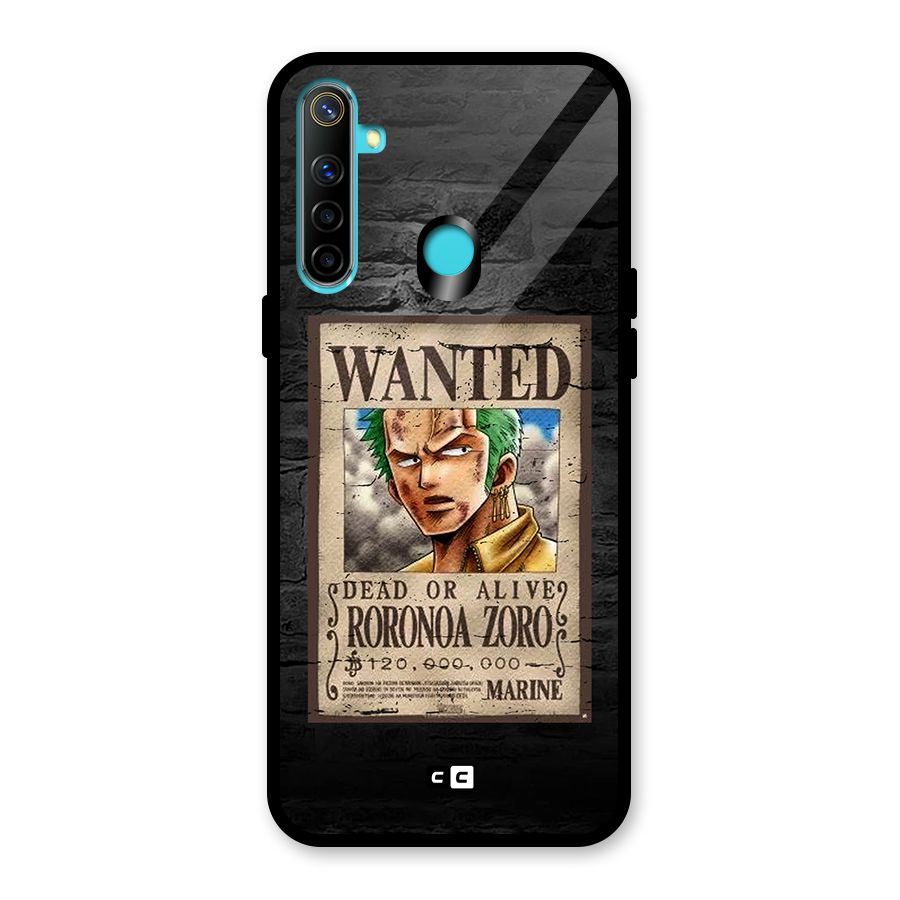 Zoro Wanted Glass Back Case for Realme 5s