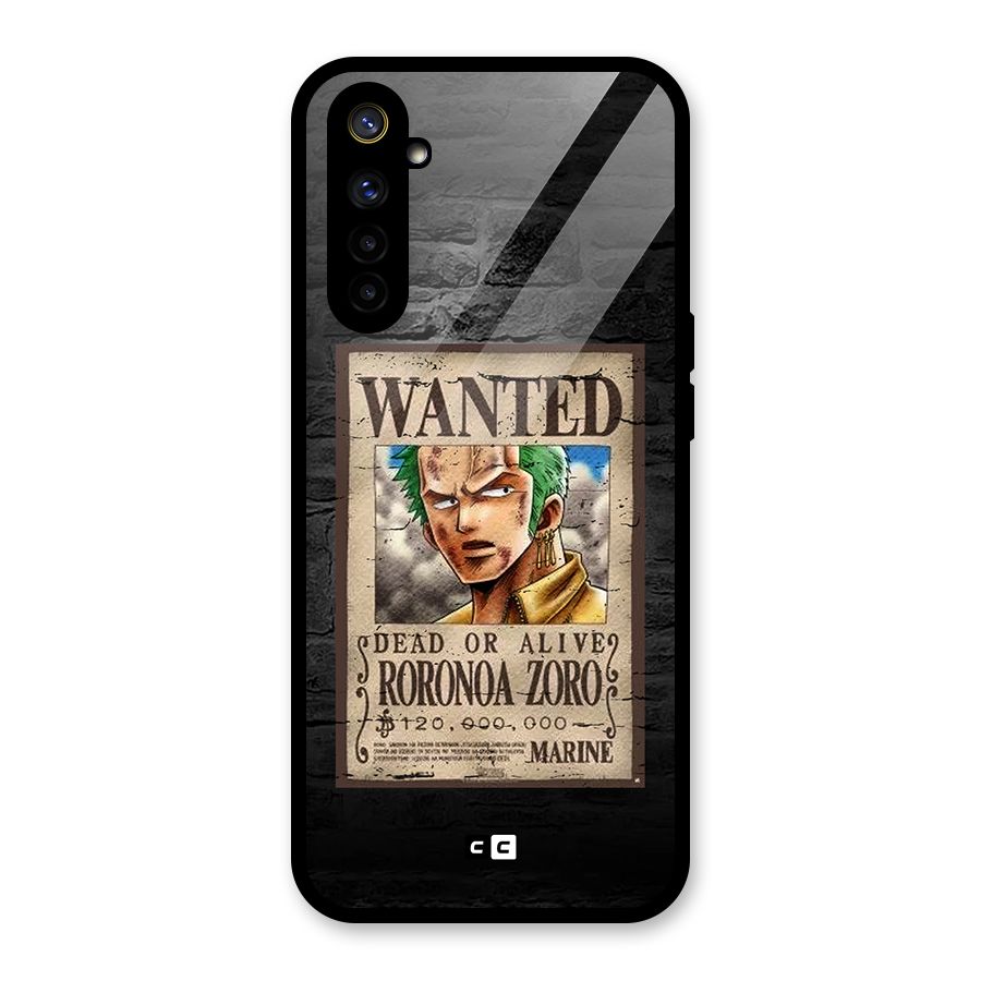 Zoro Wanted Glass Back Case for Realme 6