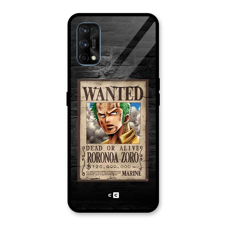 Zoro Wanted Glass Back Case for Realme 7 Pro